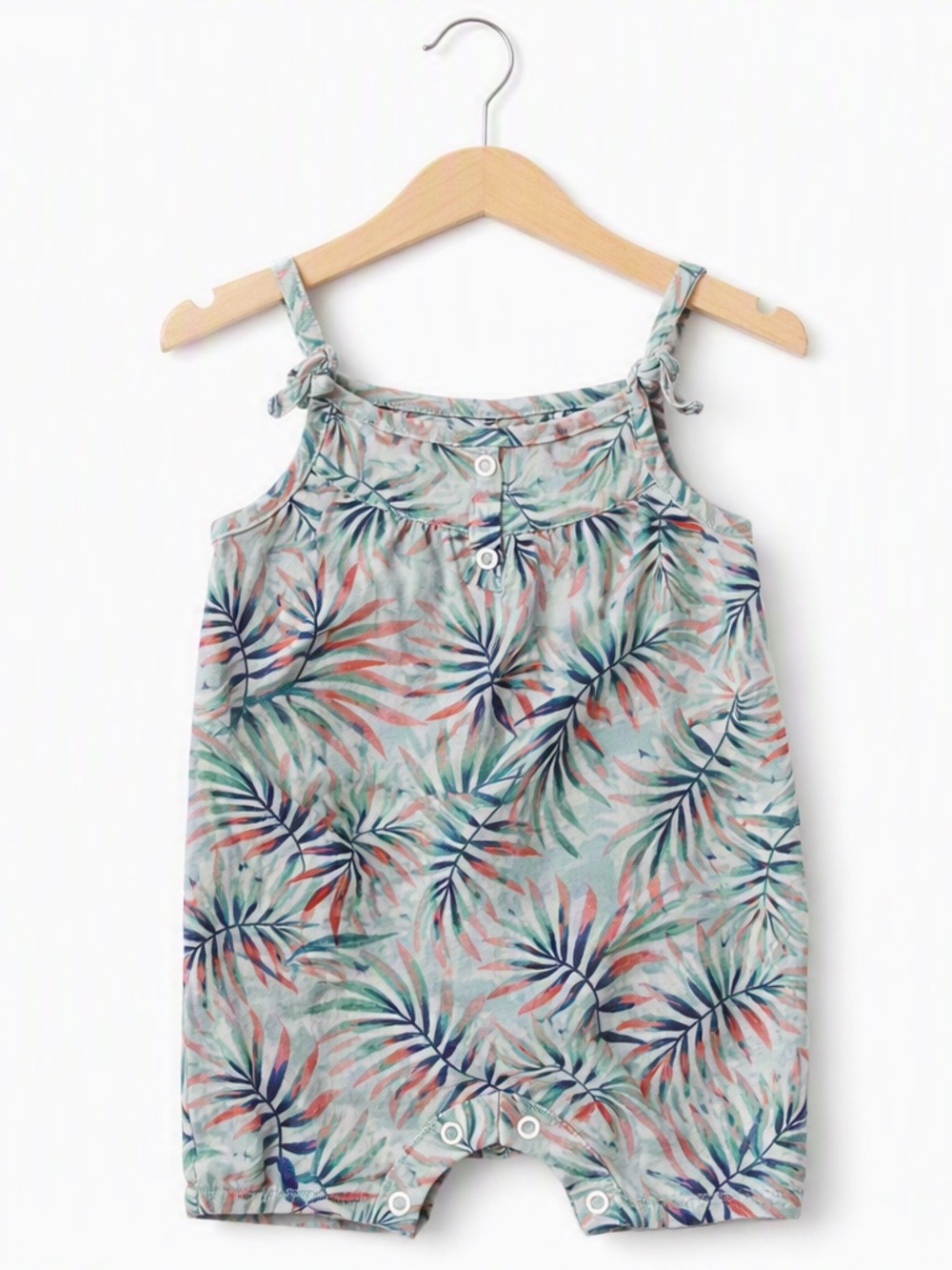 10/$15 George Mint Tropical Leaf Print Romper